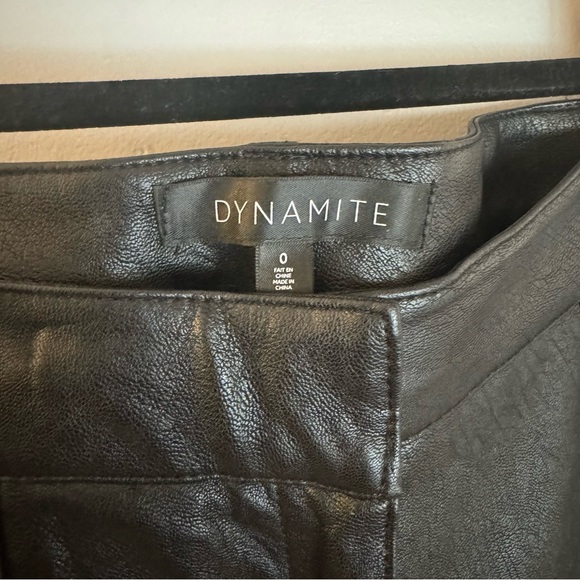 Dynamite - Vegan Leather Straight Leg Pant - Picture 5 of 5